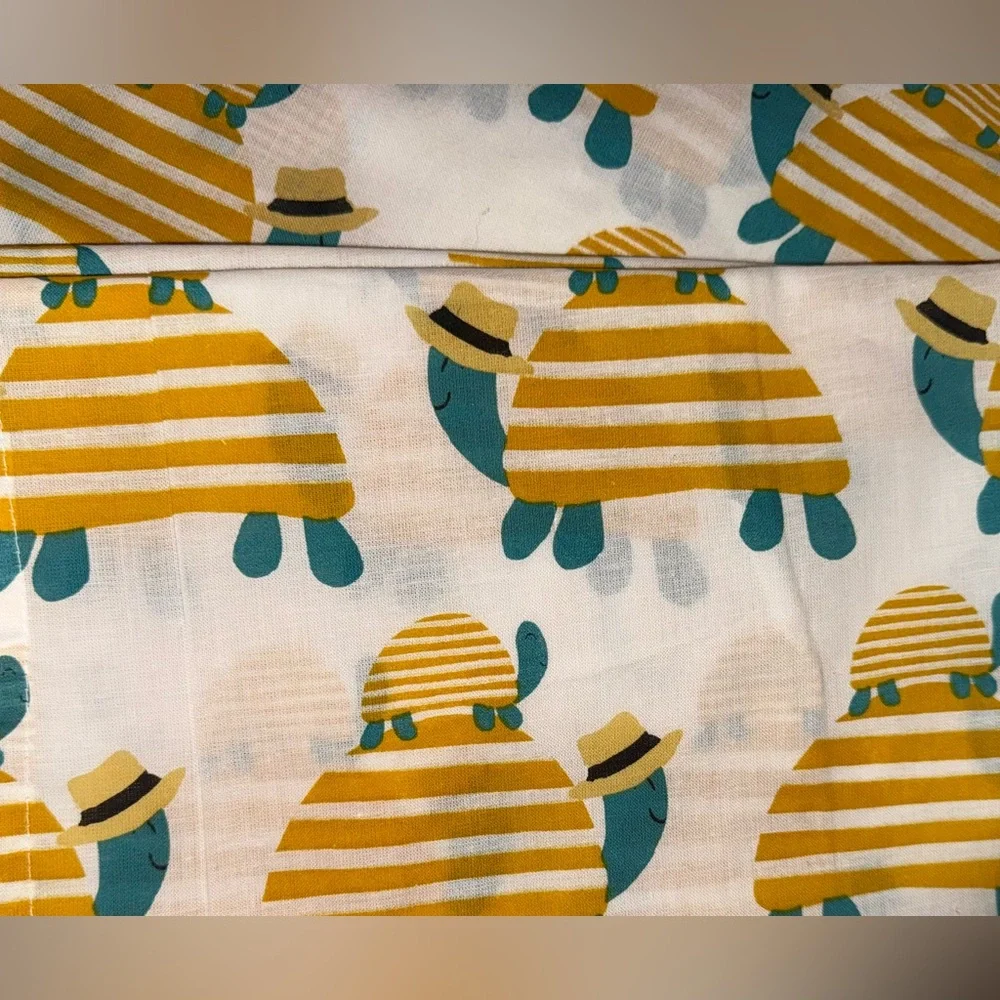 Ikea Rorande Crib Duvet Cover/Pillowcase Turtle Yellow 43x49/14x22 004.625.38